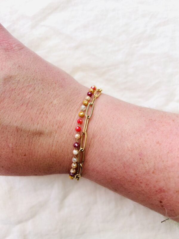 Armband goudkleurig dubbel - Afbeelding 2